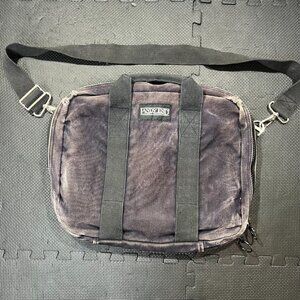 Vintage Lands End Square Rigger Canvas Messenger Bag Laptop Briefcase Tote Denim